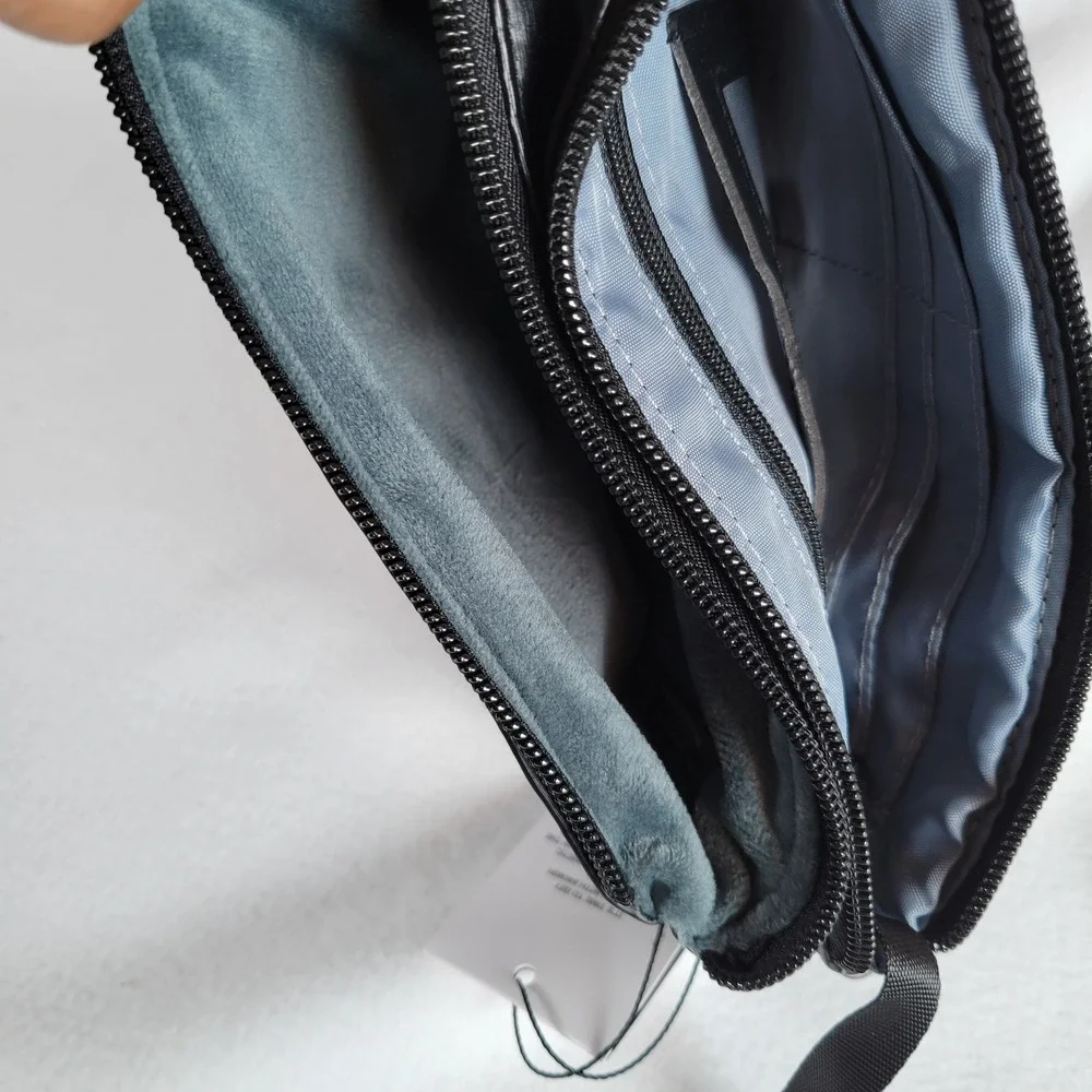 IHKWIP Womens Be Bold RFID Wristlet Crossbody Bag Small Black Travel Nylon